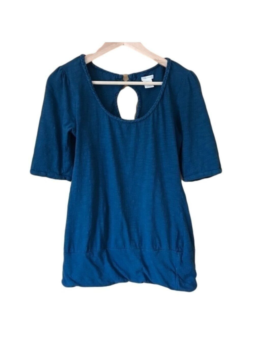 Maurices braid trim scoop neck keyhole back large tunic top
